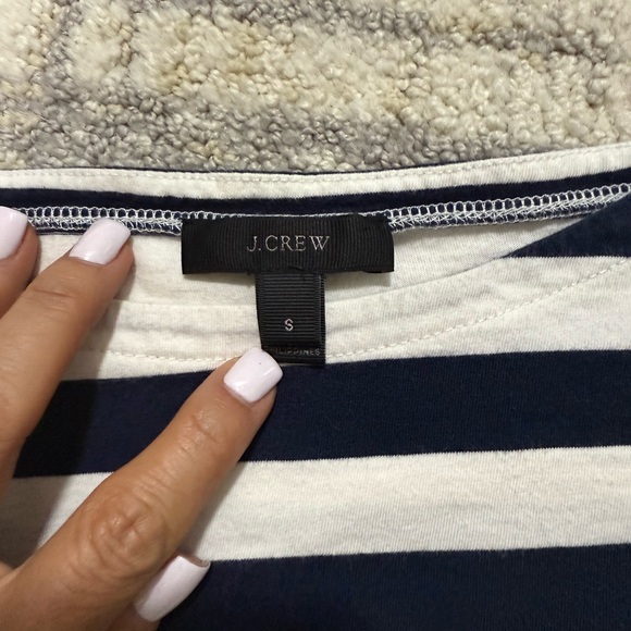 Navy and White Striped Women's Top - Picture 3 of 3